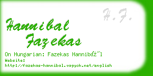 hannibal fazekas business card